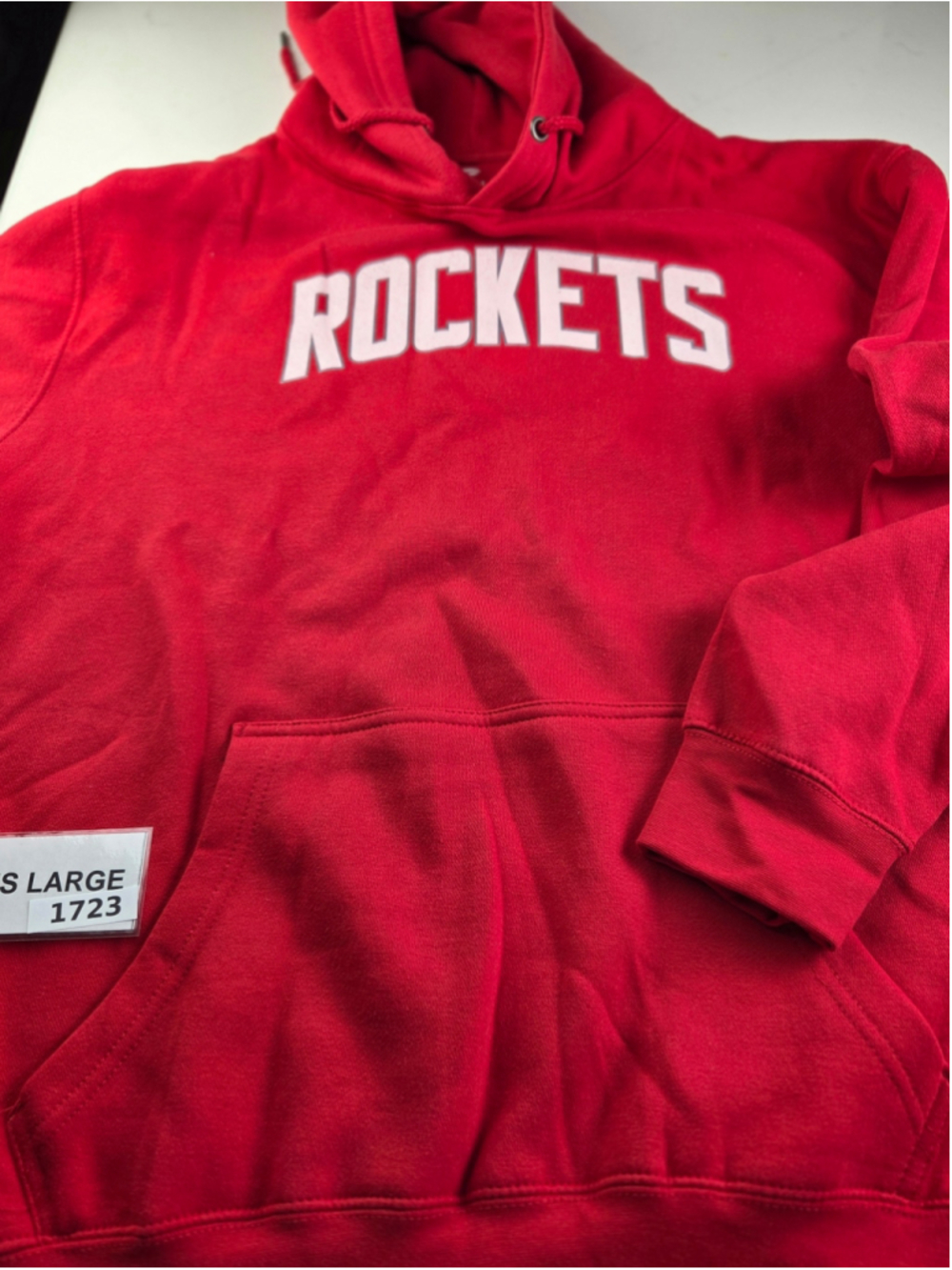 Men's Fanatics Houston Rockets Hoodie Red White Size Large #1723